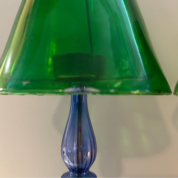 BUNDLE - Set of 2 - Unique Vintage Tea Light Candle holder’s Lovely Colours - Picture 12 of 15